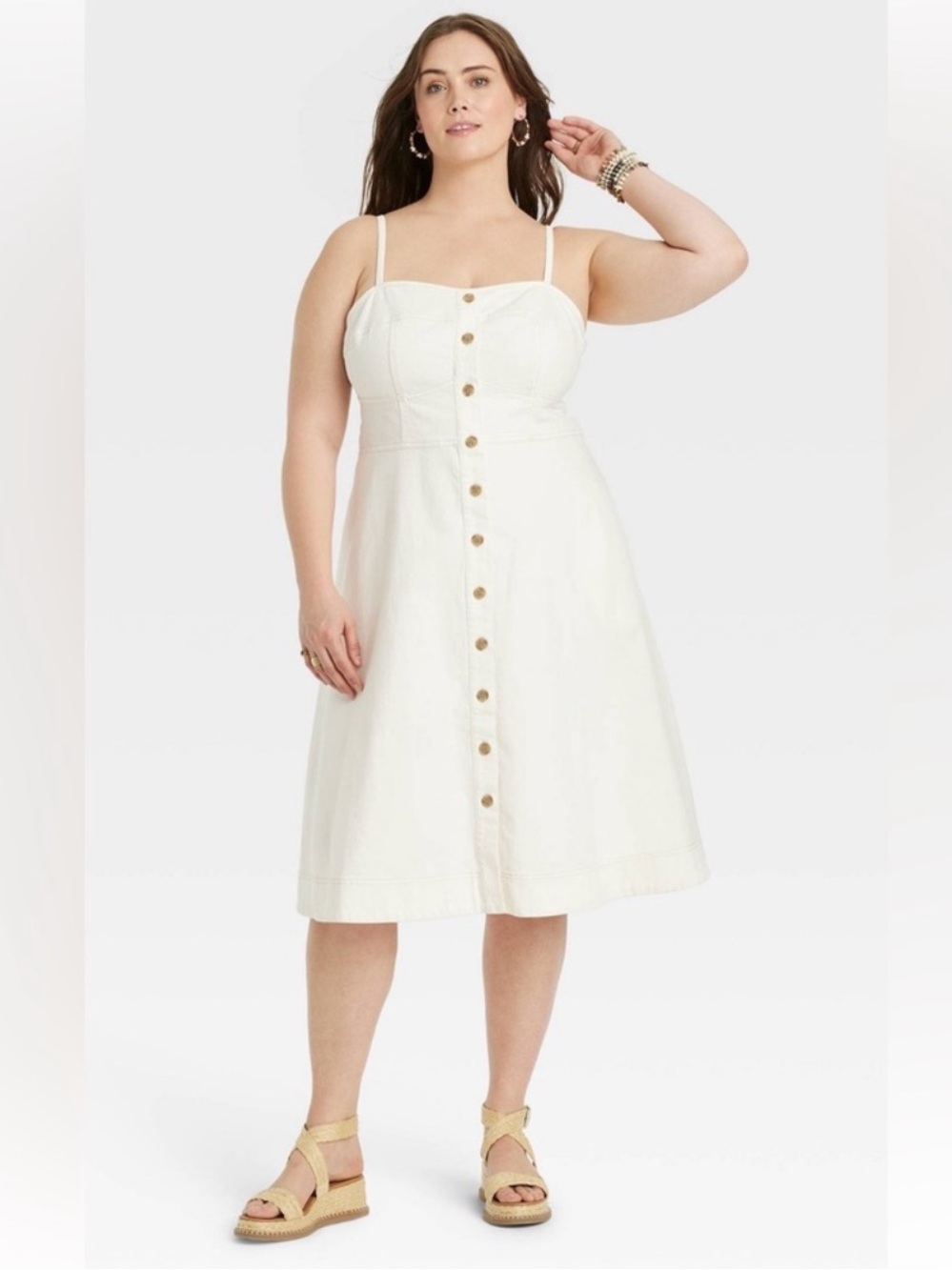 Universal Thread Women's Denim
Corset Midi A-Line Dress XXL